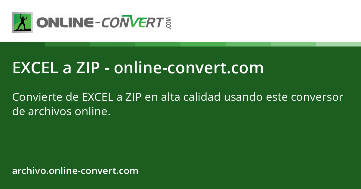 Excel a zip online convert